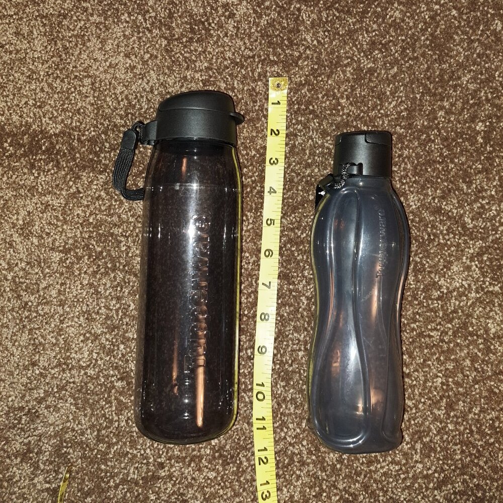 2 Tupperware Eco Plus Sports Bottles with Carrying Straps 7975A-3,7760A-9 - Picture 4 of 7